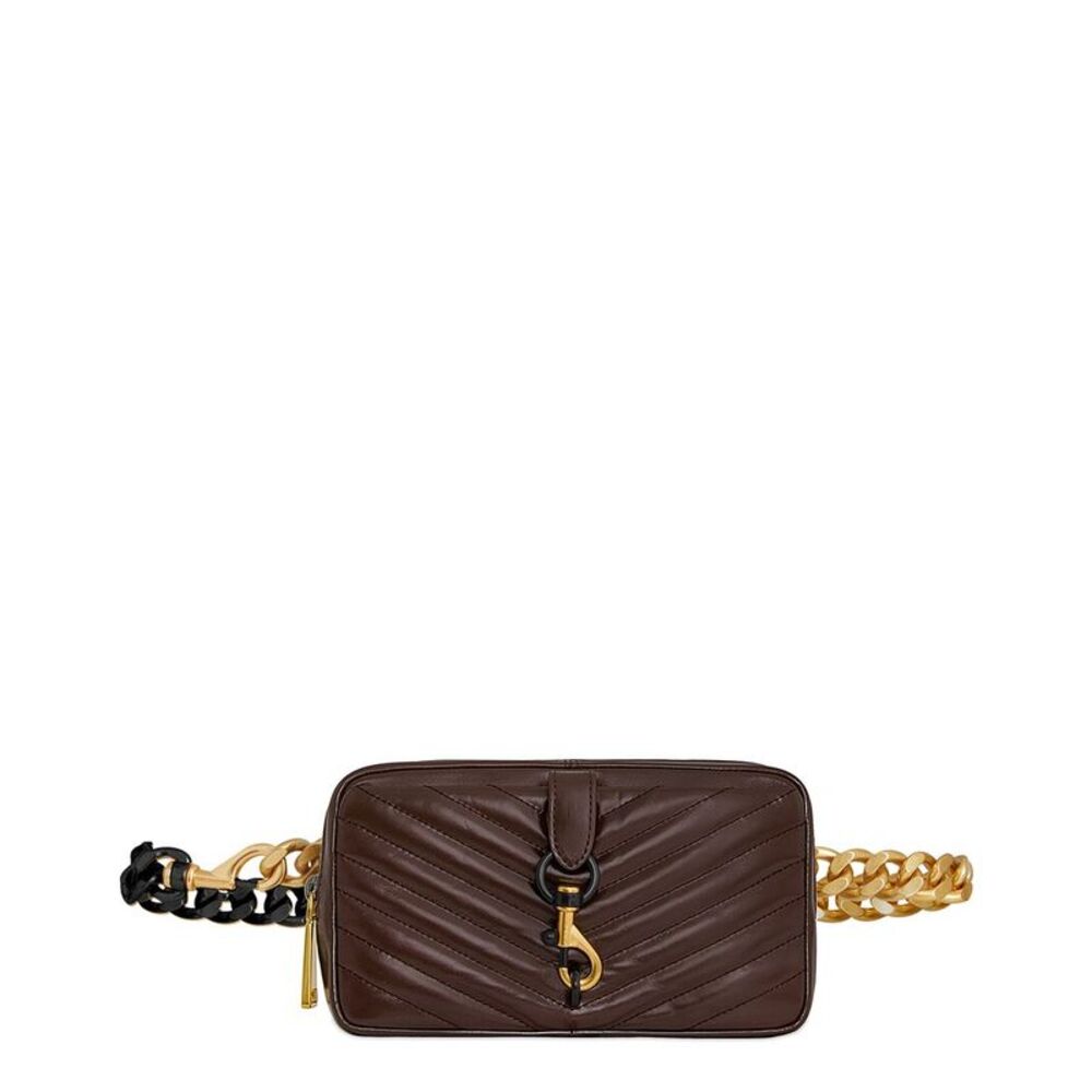 Brown Quilted Leather Crossbody Bag